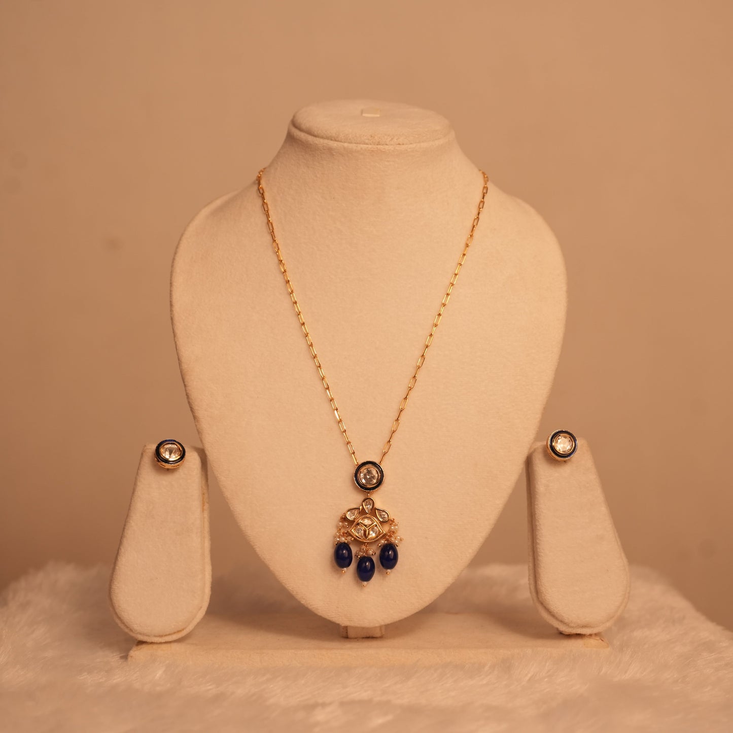 Neelam Drop Pendant Set