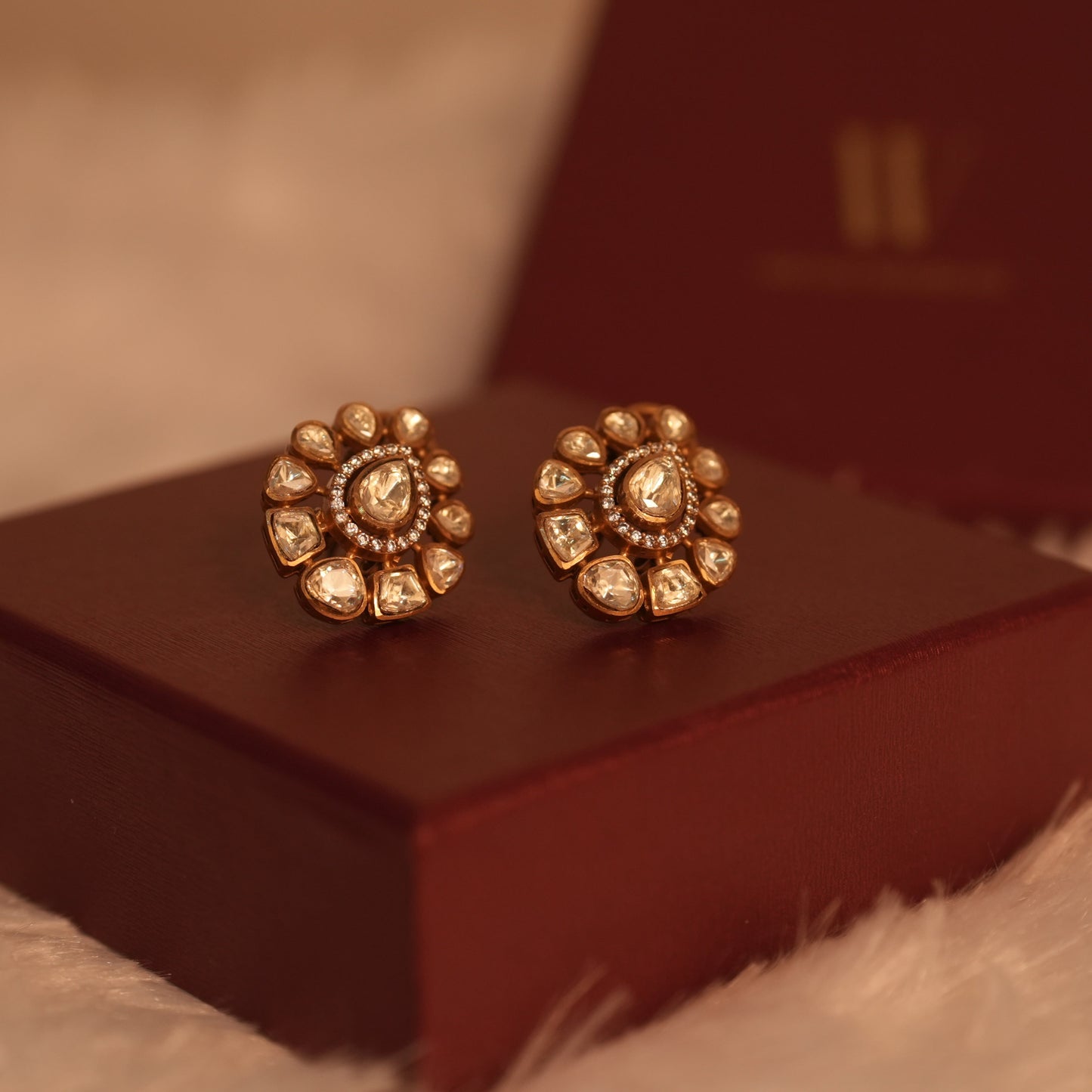 Polki Sunburst Studs
