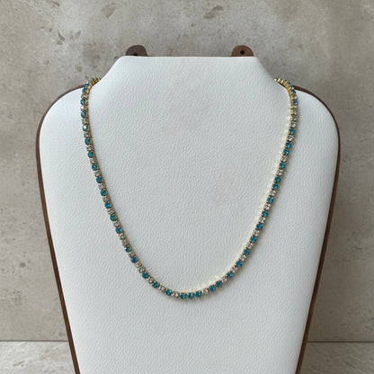 Elegance Tennis Necklace - Studio shot featuring luxury jewelry design.