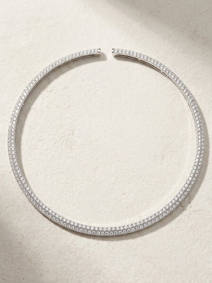 Embrace Silk Double Layer Hasli - Studio shot featuring luxury jewelry design.