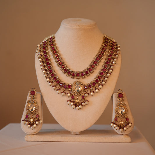 Imperial Ruby Necklace Set