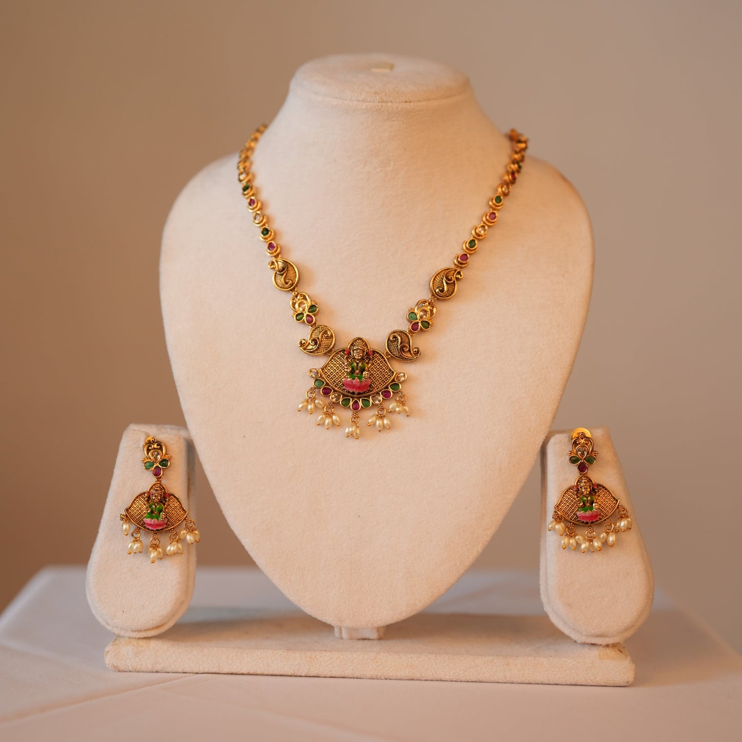 Lakshmi Pearl Drop Set