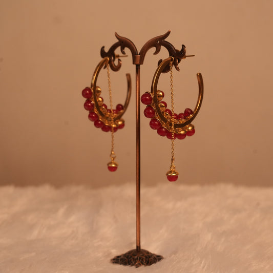 Lunar Bead Hoops