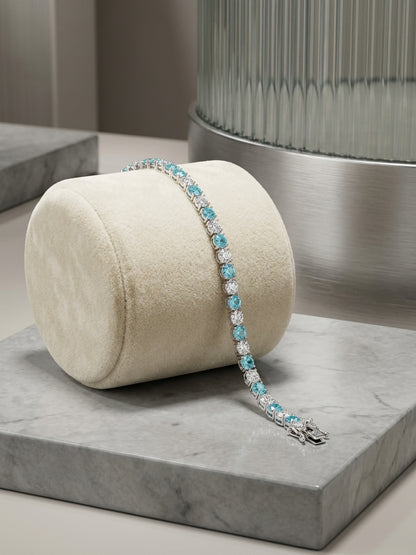 Luxe Serenity Tennis Bracelet - Studio shot featuring luxury jewelry design.