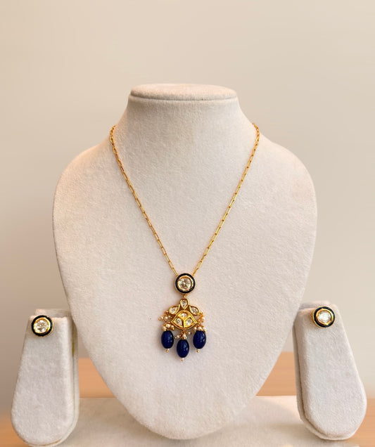 Neelam Drop Pendant Set