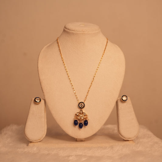 Neelam Drop Pendant Set