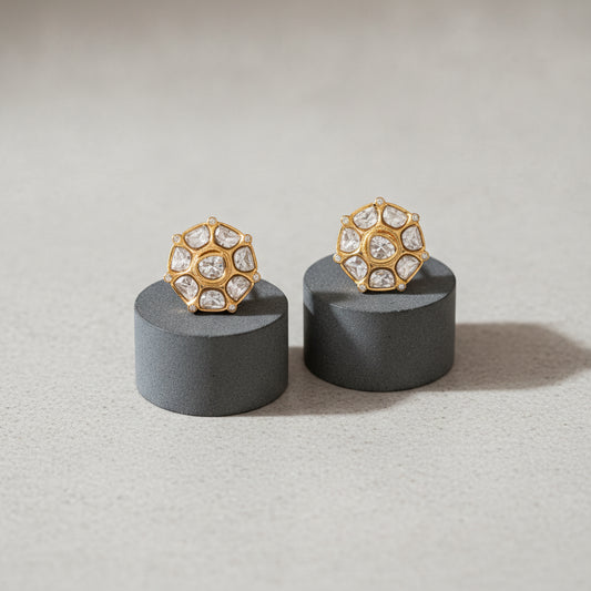 Noorani Studs - Studio shot featuring luxury jewelry design.