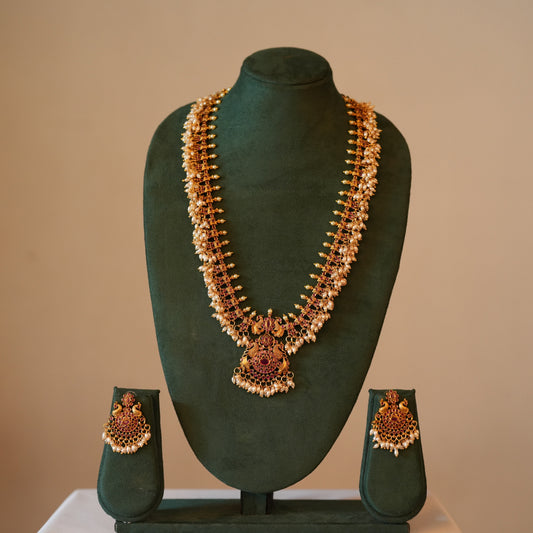 Peacock Pearl Haaram Set