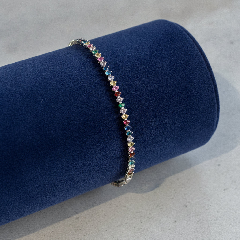 Rainbow Harmony Bracelet - Studio shot featuring luxury jewelry design.