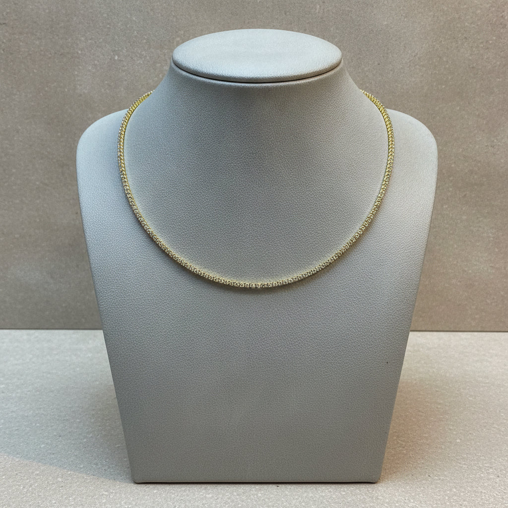 Sleek Whisper Single Layer Hasli - Studio shot featuring luxury jewelry design.