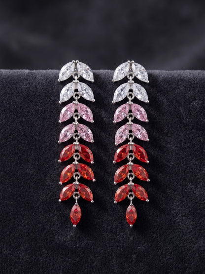 Tricolor Vine Earrings - Studio shot featuring luxury jewelry design.