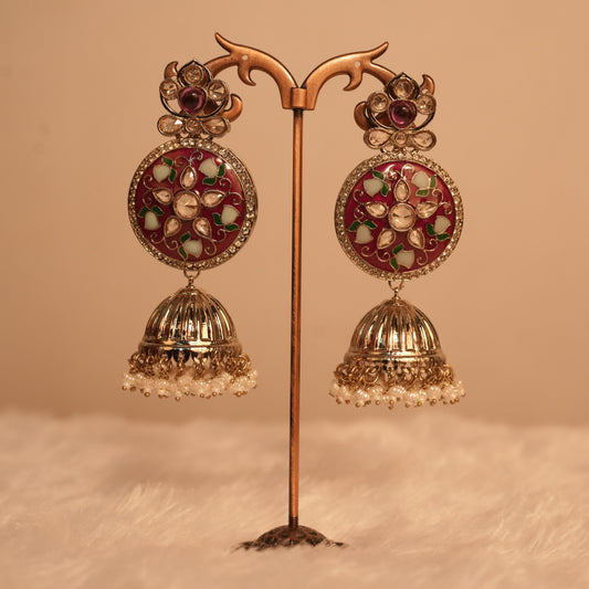 Vrinda Meenakari Jhumka